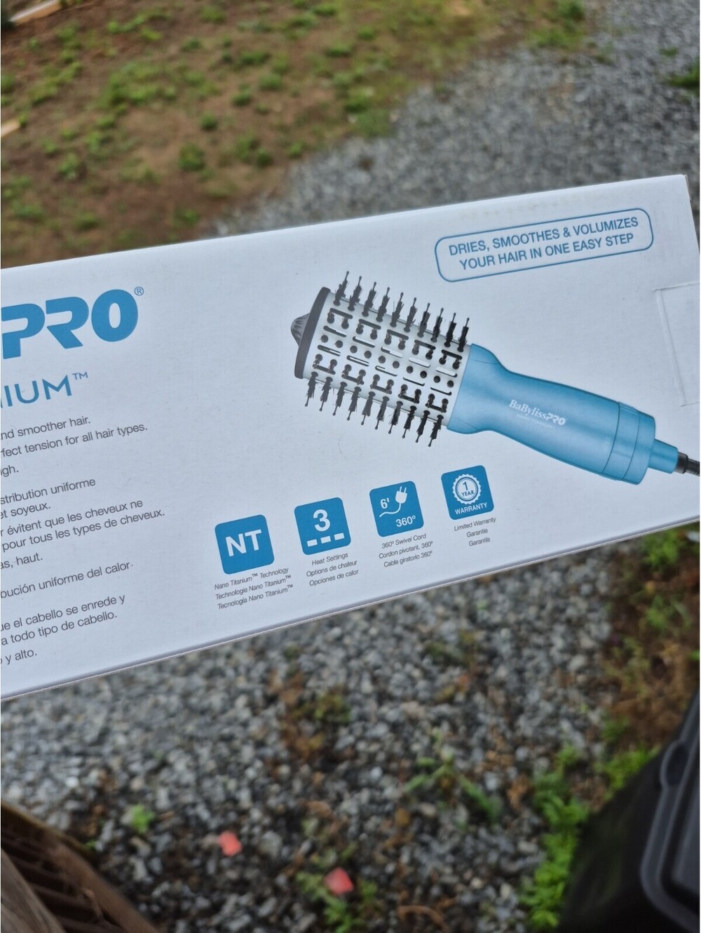 BaBylissPRO Nano Titanium 2" Compact Hot Air Brush #BNTMHBUC New Stylist Pro - Picture 7 of 8